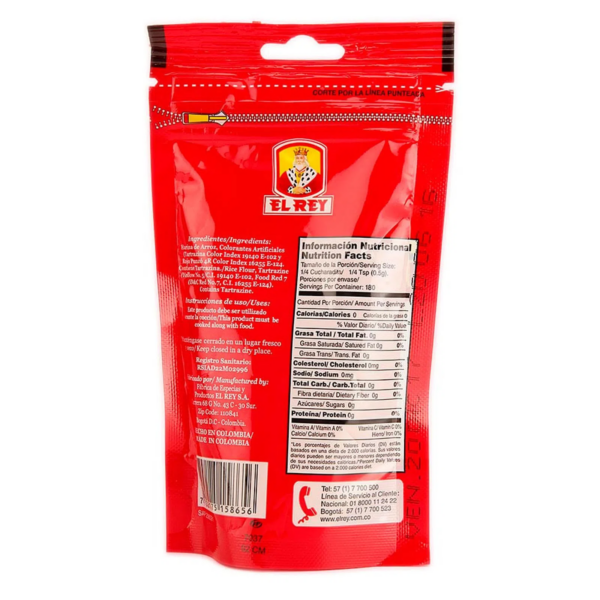 Condimento El Rey Color Zipper 90 g 1 Condimento El Rey Color Zipper 90 g