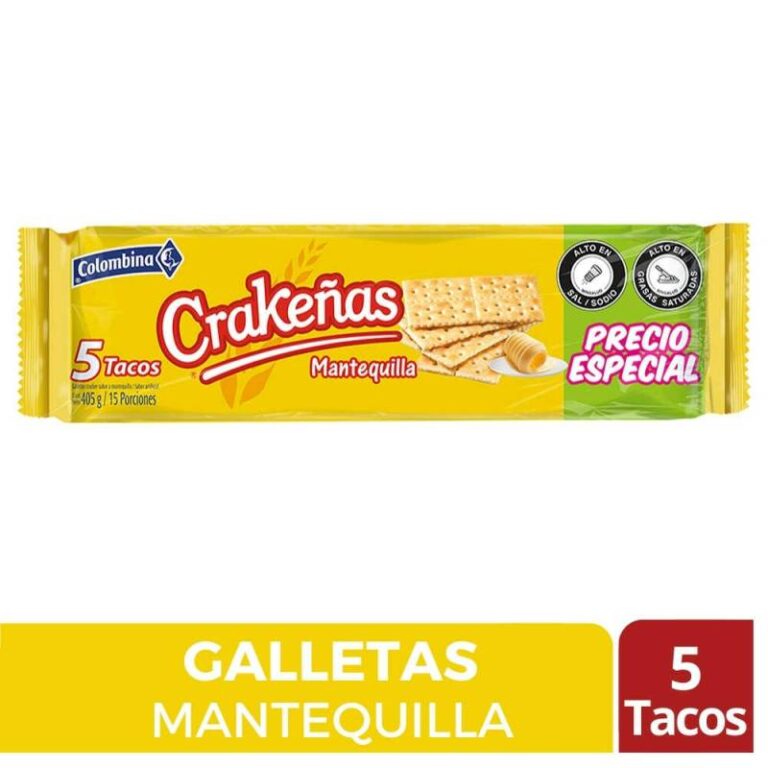 Crakeñas mantequilla 5 tacos x405 gr Crakeñas Mantequilla 5 tacos 405 gr