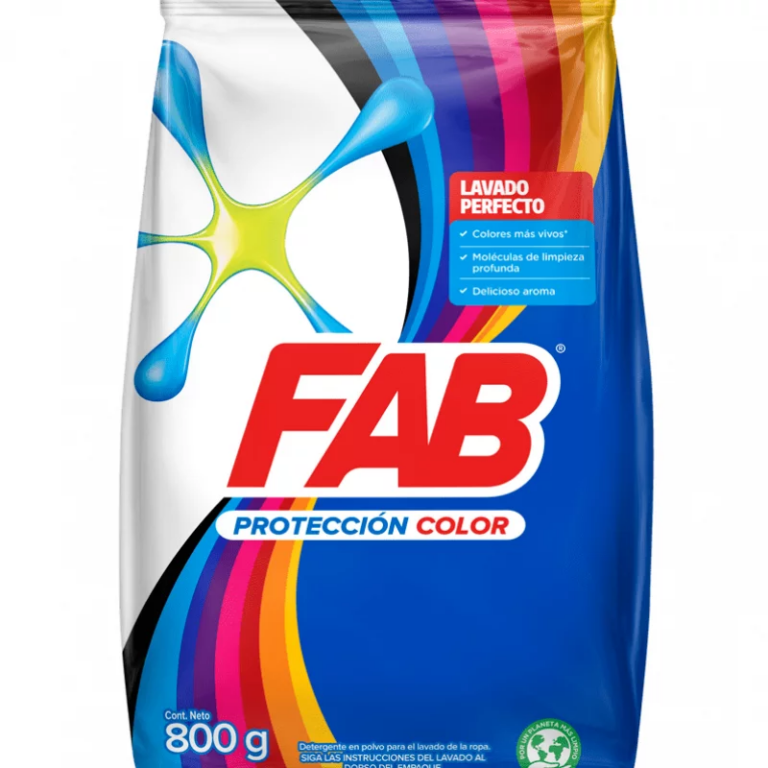 Detergente Polvo Floral Color Fab 800 g