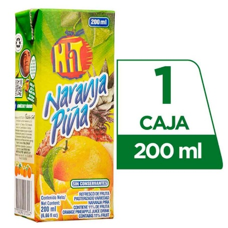 Jugo Hít Naranja Piña 200 ml Jugo Hít Naranja Piña 200 ml