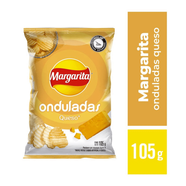 Papas Margarita Onduladas Queso 105 g
