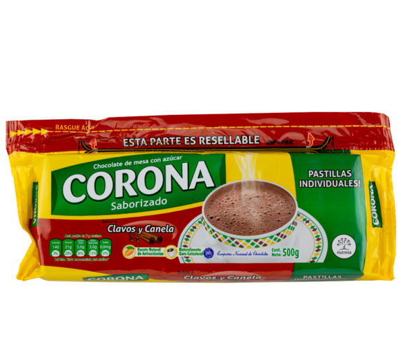 Chocolate CORONA Clavos Y Canela  500 g
