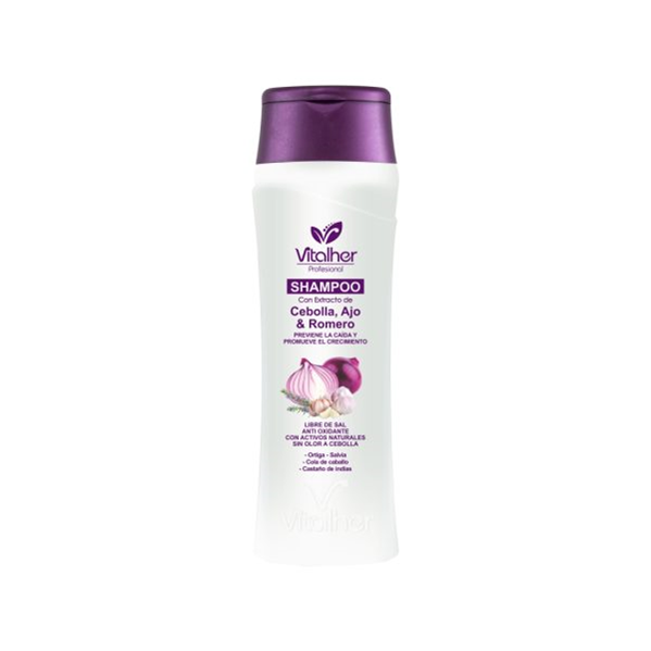 Vitalher Shampoo Cebolla,Ajo y Romero 350 ml