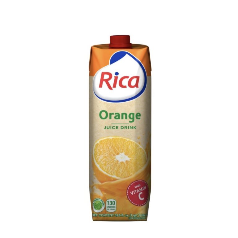 Rica Orange Juice 1 litro, 12 unidades